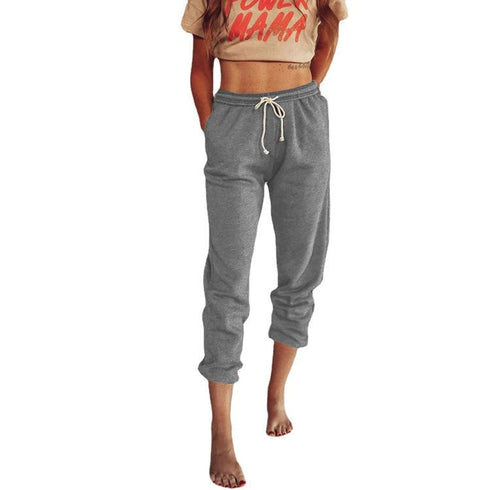 Loose High-Waist Lace-Up Kick-Up Pants